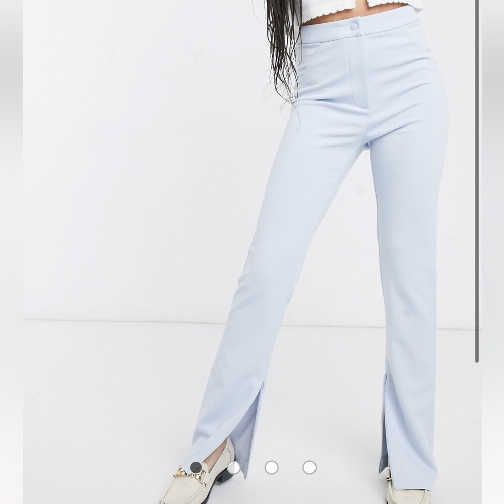 Weekday Blue Pants with split hem